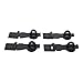 A29 [Set of 4] 4 Inch Heavy Duty Cast Iron Door Hasp Latch, Black Powder Coat Finish, Traditional Style