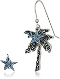 Marc Jacobs "Resort 2016" Blue Multi-Palm Tree Star Drop Earrings