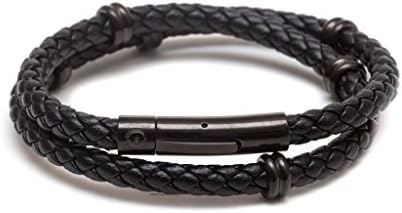 ZENGER Black Lambskin Double Wrap Bracelet