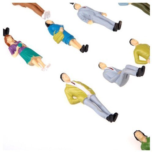 image for Painted Model - SODIAL(R) 20pcs G Scale 1:25 Mix Painted Model People 