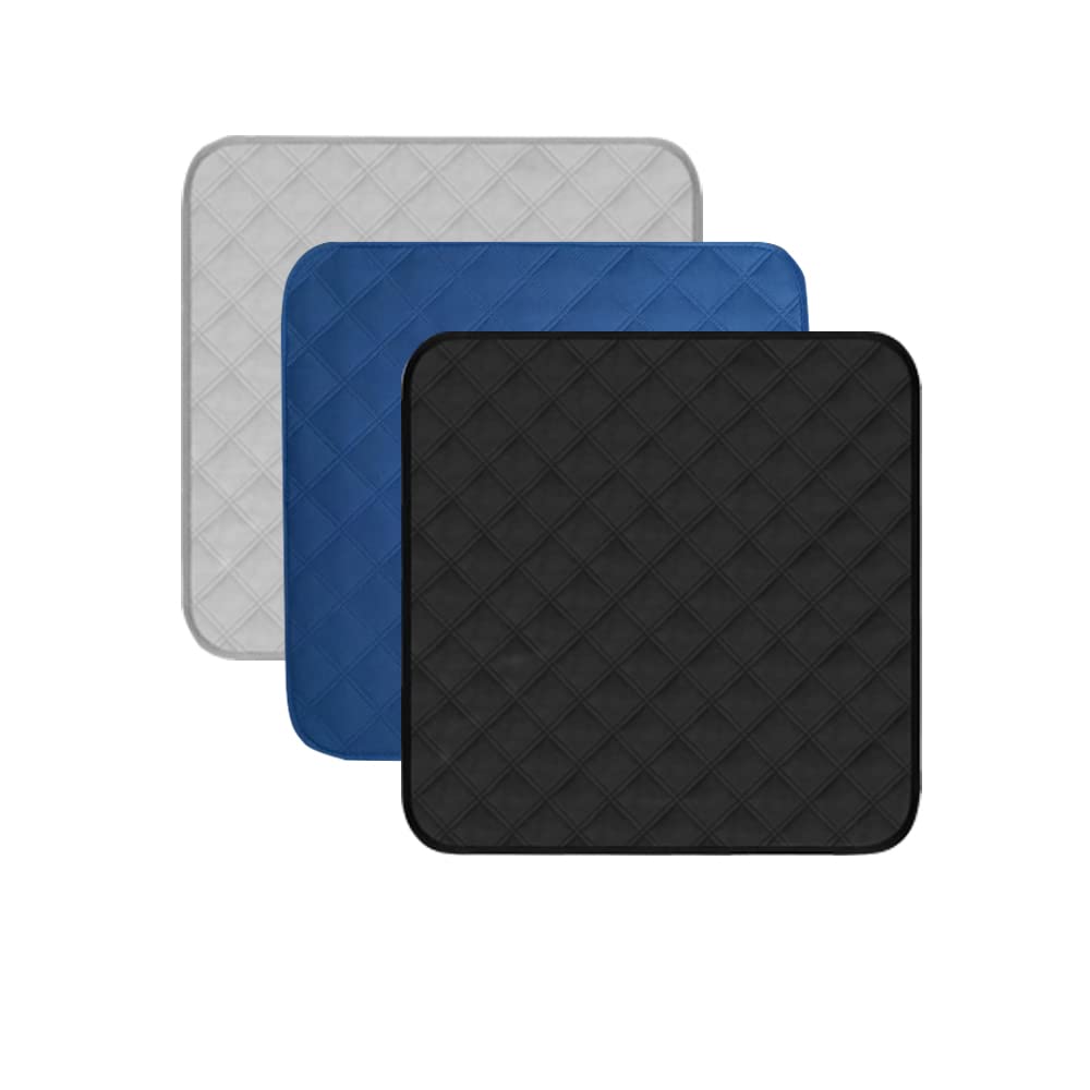 HUNAIGEE Washable Incontinence Chair Pads Heavy Absorbent Seat Protector Pads for Incontinence Reusable Pee Pads Durable Underpads for Adults 21"X22" 3pcs