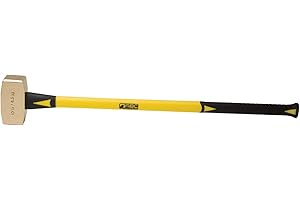 ABC HAMMERS Brass Sledge Hammer - 10 lb. Non-Sparking Hammer with 33" Fiberglass Handle & Double Faced Head - ABC10BF