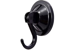 NL HOME Wreath Hangers for Glass Door or Window, 2-Pack Strong Suction Cup Utility Hooks, Black