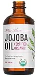 Jojoba Oil, USDA Certified Organic, 100% Pure, Cold Pressed, Unrefined. Revitalizes Hair & Gives Skin a Radiant Youthful Look. Great treatment for Face, Lips, Cuticles, Stretch Marks
