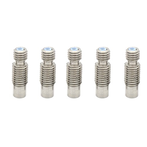 Mercurry Barrel Stainless Steel Nozzle Throat with Teflon Tube for E3d V6 3D Printer 1.75mm Extruder Hot End