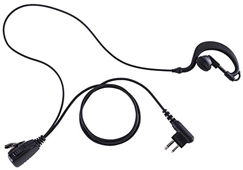 Two Way Radio Earpiece Single Wire Headset Comfortable G Shape Headset for Kenwood NX TK series, BaoFeng BF-F8HP UV-82HP UV-5R, Btech, TYT, Wouxun