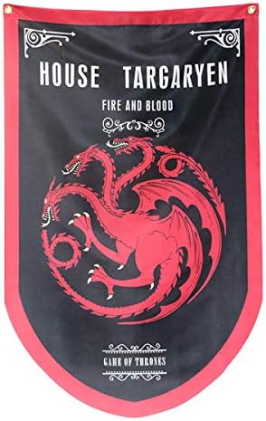 ThroneGame Game Wall Banner,Throne Wall Flag, birthday gift, 60X95CM - Targaryen banner