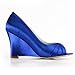 ElegantPark EP2009 Women Wedges Heel Peep Toe Pumps Satin Wedding Evening Dress Shoes