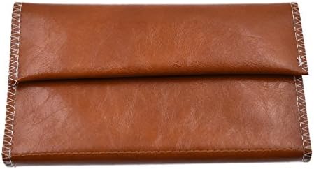 Tobacco Pouch Made of PU Leather Fully Lined Tobacco Purse Wallet with Secure Buttons