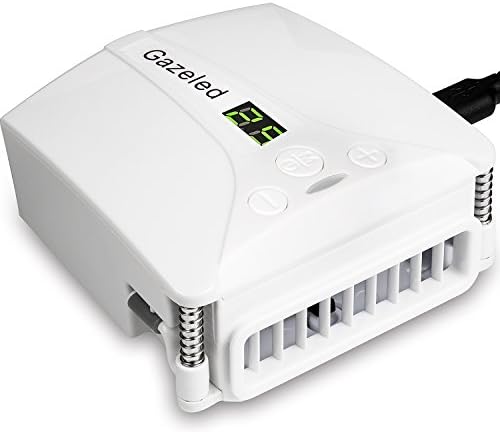 Gazeled Laptop Fan Cooler with Temperature Display, Rapid Cooling, Auto-Temp Detection, 13 Wind Speed by White