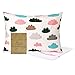 Organic Cotton Toddler Pillowcase - 13x18 Pillowcase perfect for toddler pillow, kids, baby, infant, travel pillow case, toddler bedding, Clouds Collection