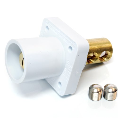 Marinco CL40MRB-BX CL Cam Type, Panel Mount, 400 Amp, 600 Volt, 2/0 - 4/0 AWG double set screw, Male - White (B)