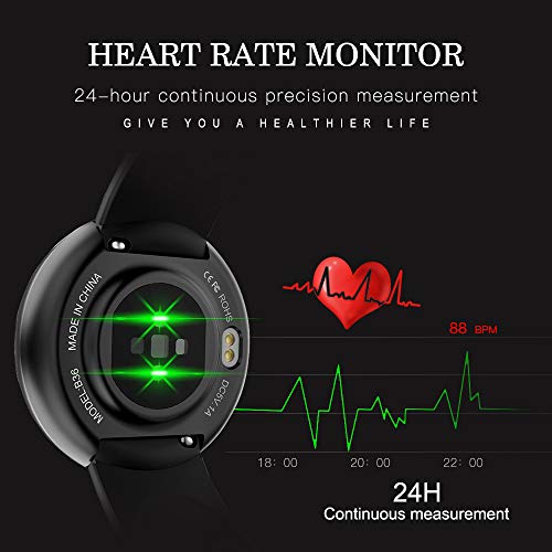 Smart Watch for Android Phones and iPhones, Waterproof Fitness Tracker Watches with Heart Rate Monitor, Sleep Tracker Call Reminder with Text Auto Wake Screen Android Smart Watches for Men and Women