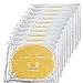 EZGO 10 Pieces 24K Gold Bio-Collagen Renewal Facial Mask, Collagen & Elastin Beauty Mask For Anti-Aging, Tighten Skin & Revitalize Skin (Gold)