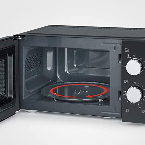 Four à micro-ondes 17 L, Four micro-onde 700 W pour décongeler, chauffer et réchauffer, Micro-onde avec 6 niveaux de puissance, Minuteur 30 min, Plateau tournant (Ø 24,5 cm), Noir, MW 7886