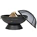 Best Choice Products Large Fire Pit Bowl With Handles, Spark Screen And Poker
