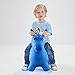 Blue Rubber Bouncy/Bouncing Horse, Baby Bouncer, Riding Large Hopper/Hopping/Hop Farm Animals Toys for Small Toddler/Kids/Children/Infant, Big Hoppity Inflatable Balls for Boys/Girls, Sit and Spin
