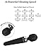Vibrator Magic Rechargerable Water-resistant Wand Massager with 10x Multi-Speed, Mini Wireless Powerful Therapeutic Handheld Massager with Bendable Neck For Women, Man - Black