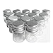 Luo House 20pcs Sample Vials Clear Glass Bottles with Aluminum Caps Jars Small Bottle 5ml