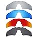 Mryok 4 Pair Polarized Replacement Lenses for Oakley Radar EV Path Sunglass - Stealth Black/Fire Red/Ice Blue/Silver Titanium
