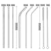 Stainless Steel Straws with Silicone Tips, 10