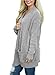 Dokotoo Womens Plus Size 2024 Oversized Ladies Loose Casual Winter Thick Open Front Long Cable Knit Cardigan Sweaters for Women Grey X-Large