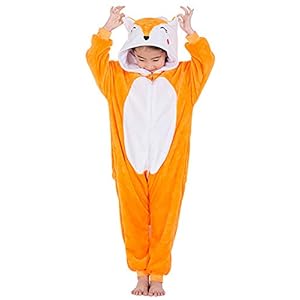 Amenxi Kinderpyjama’s uniseks meisjes jongens pyjama cartoon fleece losse casual eenhoorn jumpsuit overall cosplay…
