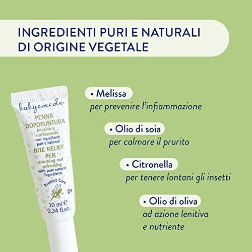 Babycoccole 2-Piece AFTER Bite Mosquito and Insect Pen Kit for Children. Fast Action, Soothing and Refreshing. With Natural Ingredients. Dermatologically Tested for Sensitive Skin – 2 x 10 ml
