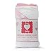 DANIBABY Baby Bamboo Hooded Towel - Large - White/Pink
