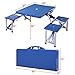 betterhomechoice Outdoor Portable Plastic Folding Picnic Table Camping W/ 4 Seats Bluethumb 1