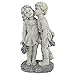 Young Sweethearts: Kissing Children Garden Statue