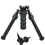Green Blob Outdoors GBO-GRG-SPIKE CNC QD Tactical Bipod with Tilt/Swivel/Adjustable legs Black, 6.5-9 inch