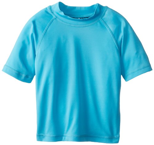Kanu Surf Little Boys' Toddler Fiji UPF 50+ Sun Protective Rashguard, Aqua, 5T
