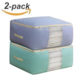 Oxford Quilt Blanket Storage Bags with Zippers Heavy Duty Beddings/Clothes Organizer Storage Comforter Container Breathable and Moistureproof