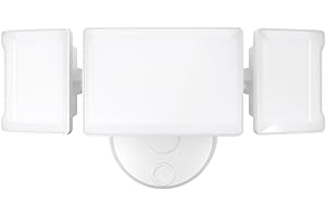 Olafus 60W Flood Lights Outdoor, Switch Controlled 6000LM LED Security Lights, IP65 Waterproof Outside Floodlights, 6500K Exterior Flood Light Fixture Wired for House Yard Porch Eave White