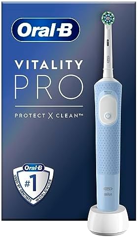 Vitality Pro Elektrische Zahnbürste, Blau, 1 Bürste zur 2D-Reinigung, entfernt Plaque, 3 Putzmodi, Timer, wiederaufladbar