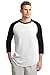 Sport-Tek Colorblock Raglan Jersey. T200-White/Black-Large