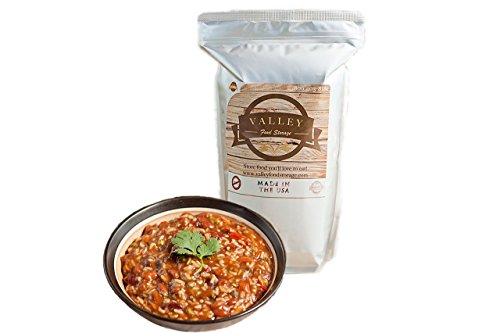 Backpacking, Camping, and Emergency Preparedness Freeze Dried Food Supply Bags - Valley Food Storage (5 Servings of Enchilada Beans & Rice)