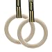 xFitness Wood Gymnastic Rings 9.25” Diameter Ring with Enhanced Flexible Buckles & Durable Adjustable Straps for Crossfit and Strength Training | Ring Pull Up, Dips, Muscle Up, Ring Row