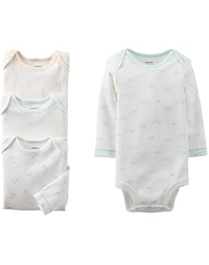 Carters 4-pack Long-sleeve Bodysuits unisex-baby (6 Months)