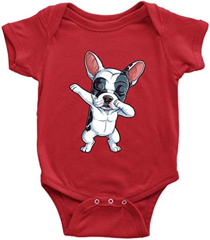 Dabbing French Bulldog Baby Bodysuit - Kids Boys Dog Lover Dab Gifts