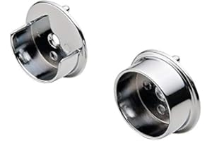 TOP SHELF HARDWARE TAG Synergy Premium 1 Pair of 1-5/16" Diameter Round Wardrobe Tube Closet Rod End Supports (Chrome)