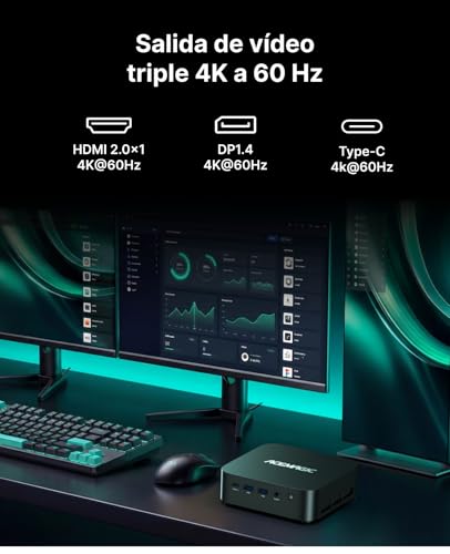 ACEMAGIC M1 Mini PC, AMD Ryzen 7 7735HS (8C/16T, up to 4.75GHz), 24GB LPDDR5 1TB NVMe SSD Win11 Pro Mini Computer, AMD Radeon Graphics, 4K Triple Display, USB-C, WiFi 6 BT 5.2 for Office, Multimedia