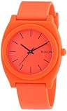 Nixon A1191156 time teller p neon orange dial rubber strap unisex watch NEW