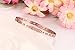 VNOX Girl's IP Rose Gold Plated Stainless Steel Rhinestone Roman Numeral Bangle Bracelet 7.5