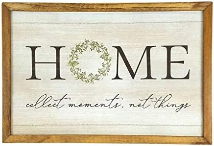 Imprints Plus Inspirational Wood Sign Rustic Wall Décor Plaque with Sawtooth Hanger, Nail and Instruction Card (Home Wreath) (12” x 18”) 148-00023