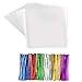 Clear Plastic Cellophane Bags with Twist Ties Pack of 200 1.5 Mil Thick Cello Bags for Candies Nuts Small Gifts (3x4)