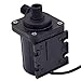 AUBIG Aquarium Fountain 12V DC Mini Water Pump 130GPH Inlet & Outlet 1/4 13.2mm NPT 60° Threads Brushless Low Noise <40dB DC40E-1250 Black