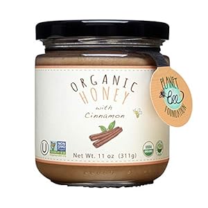 Image of GREENBOW Organic Honey with Cinnamon - 100% USDA Certified Organic, Gluten Free, Non-GMO Organic Cinnamon Honey - Highest Quality Whole Food Organic Cinnamon Honey - 11oz (311g)