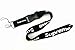 Urban Fashion Streetwear Lanyard, Neck Strap Keychain Holder for Keys, Phones, Bags, Accessories (Black w/White Letters)